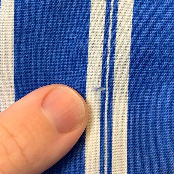 Vintage blue and white stripe button down 80s preppy nautical - Picture 9 of 9